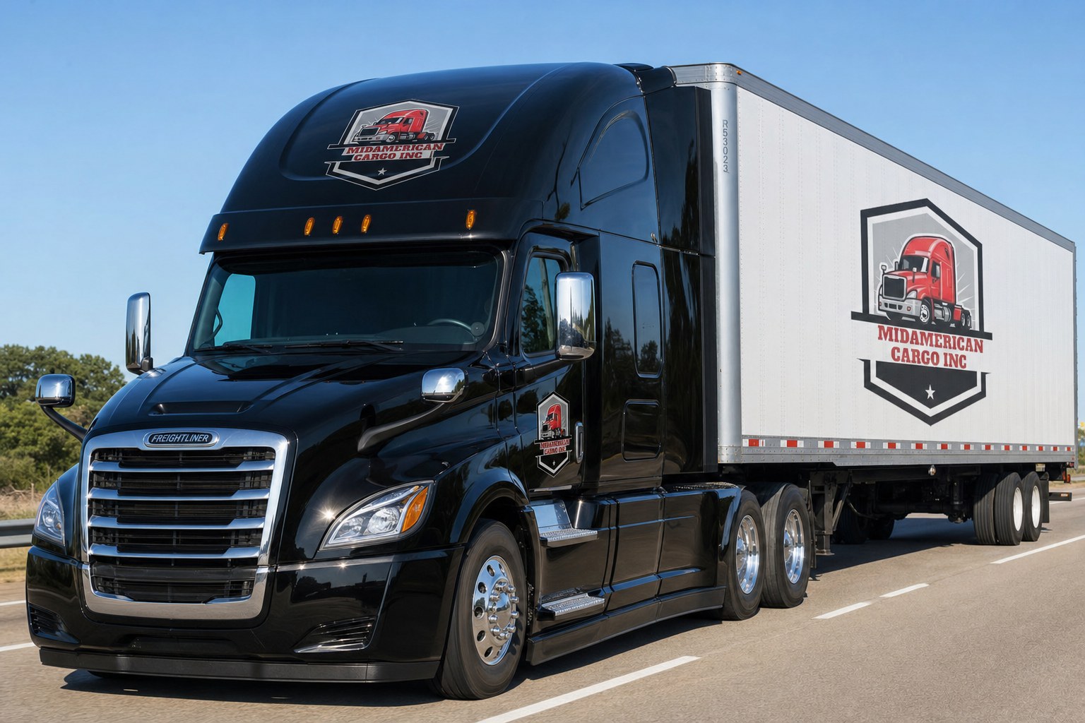 Midamerican Cargo truck in onyx black